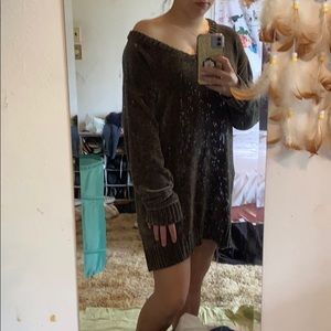 velvet sweater dress